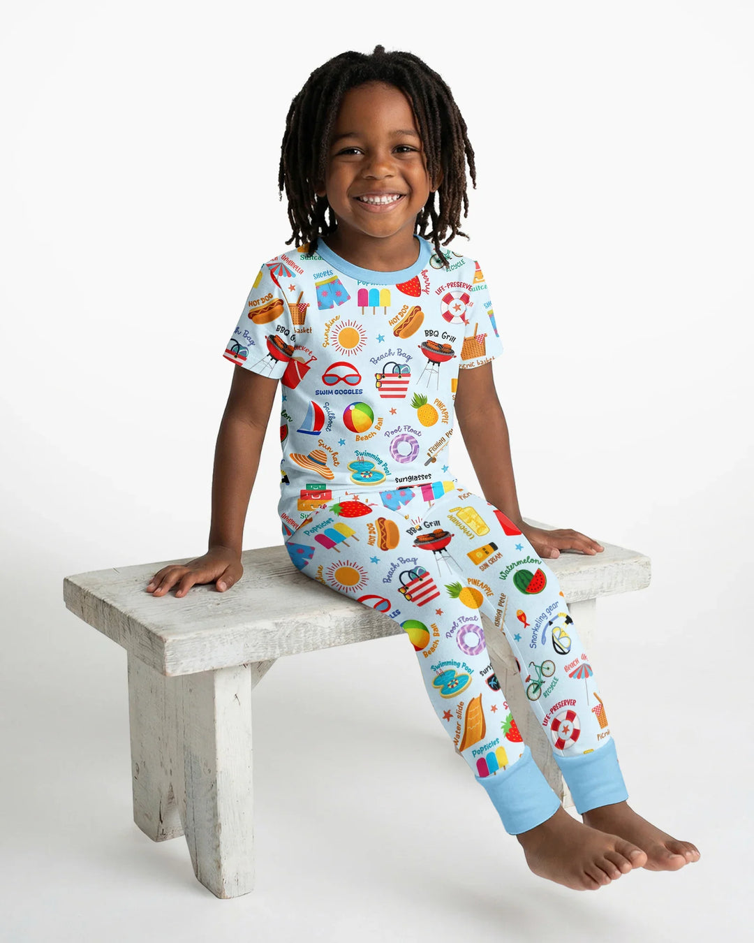 Love Summer Bamboo Two Piece Short Sleeve Pajama Set