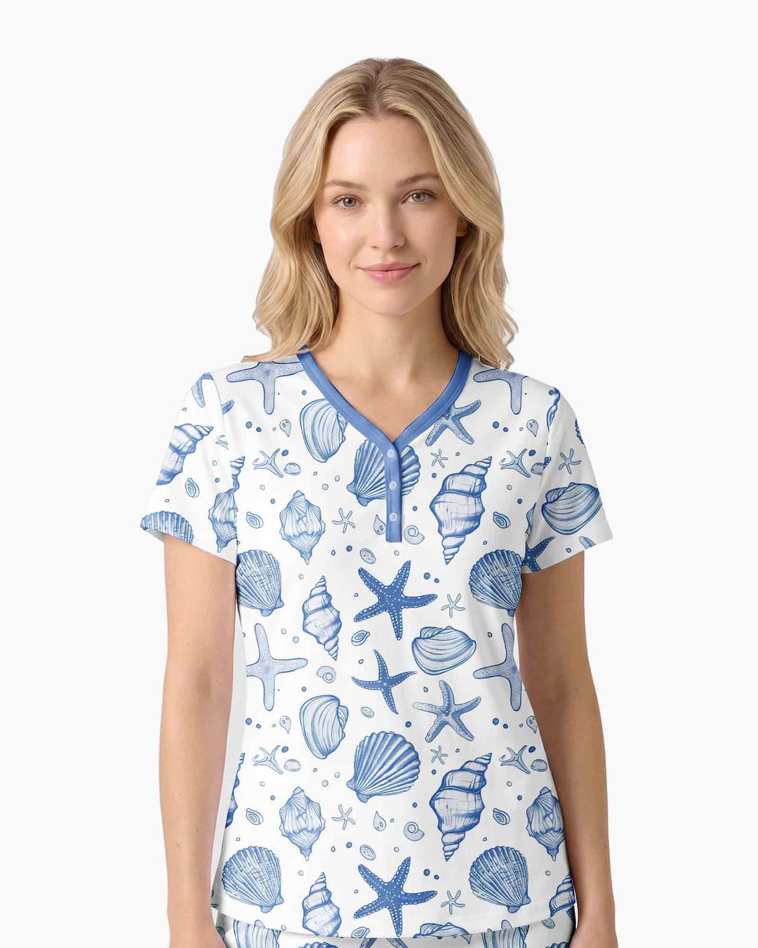 Coastal Charm Family Matching Bamboo Women Short Sleeve Short Pajama Set