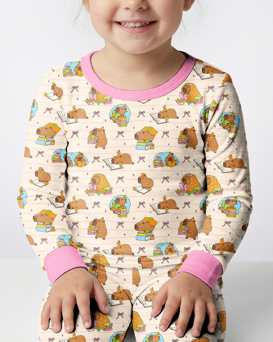 Template Bamboo Two Piece Long Sleeve Pyjamas Set
