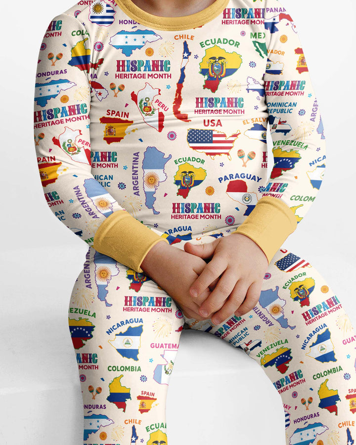 Template Bamboo Two Piece Long Sleeve Pyjamas Set