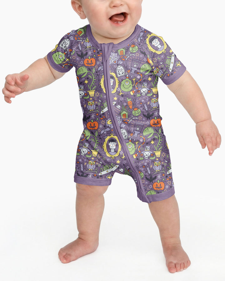 Halloween Monster Fun Bamboo Shorty Zippy