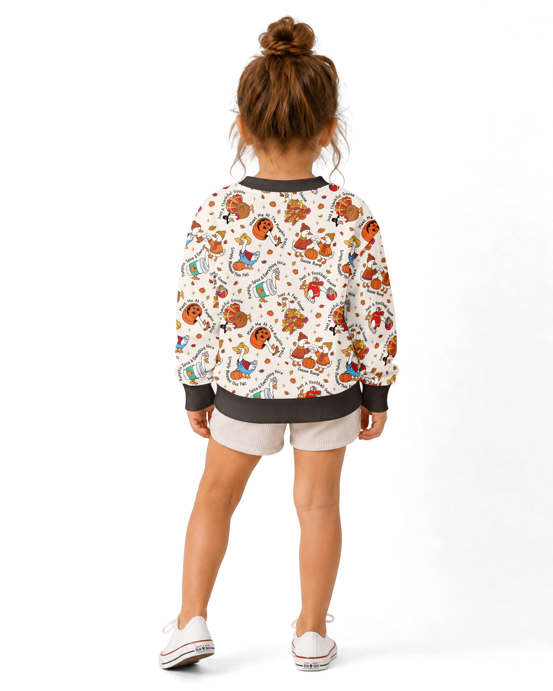 Just A Fall Goose Family Matching Bamboo Crewneck Sweatshirt