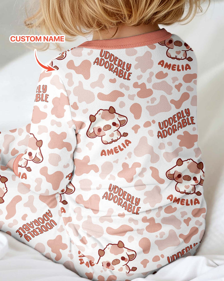 Udderly Adorable Custom Name Bamboo Convertible Zippy
