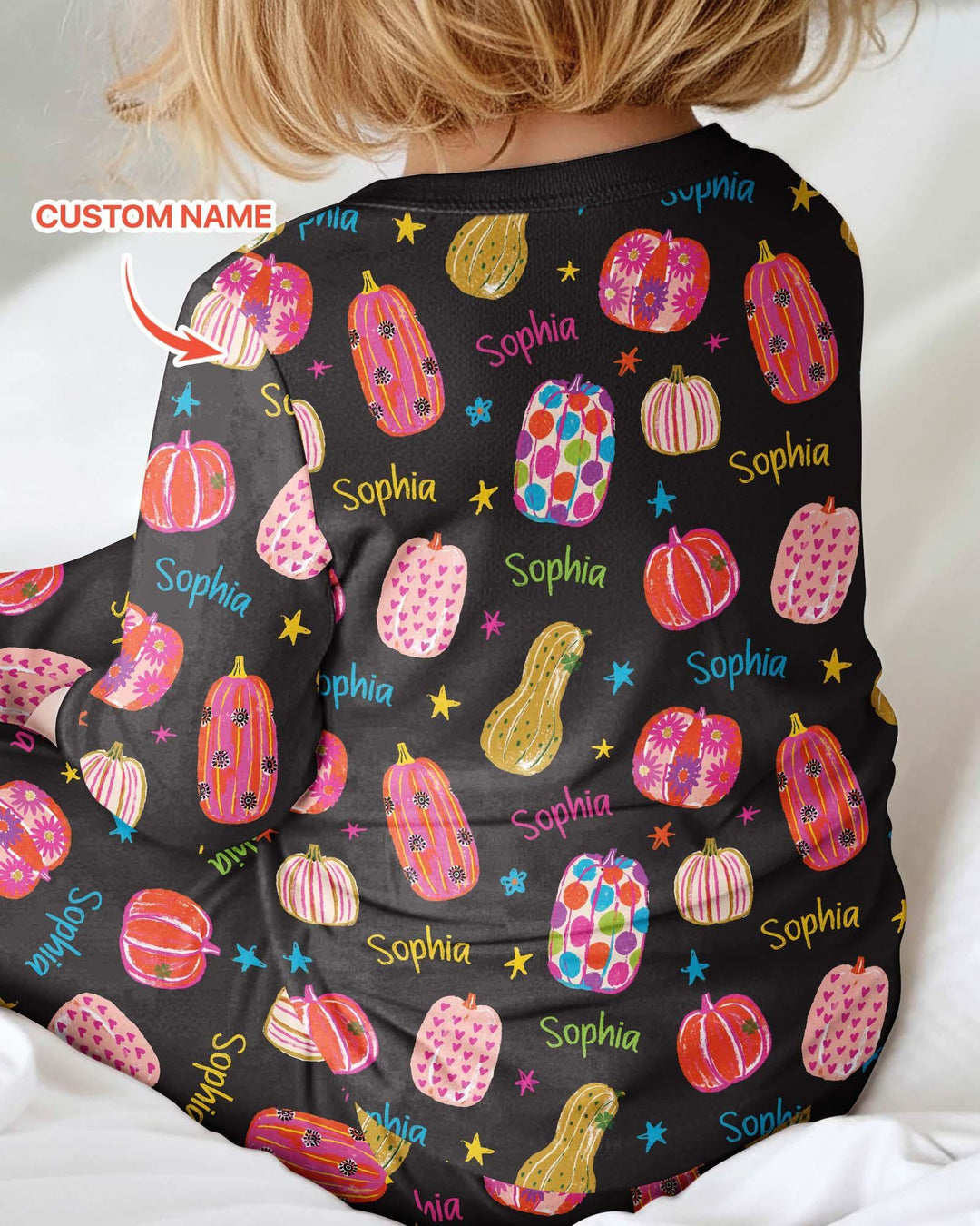 Custom Name Colorful Pumpkin Bamboo Convertible Zippy