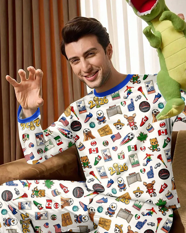 Soccer Cup 2026 Family Matching Bamboo Men's Pajama Set