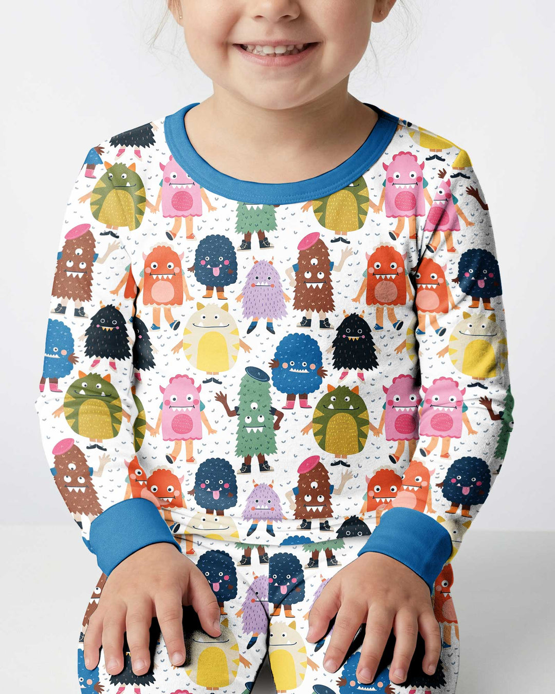 (Not So) Scary Monsters Bamboo Two Piece Long Sleeve Pajama Set