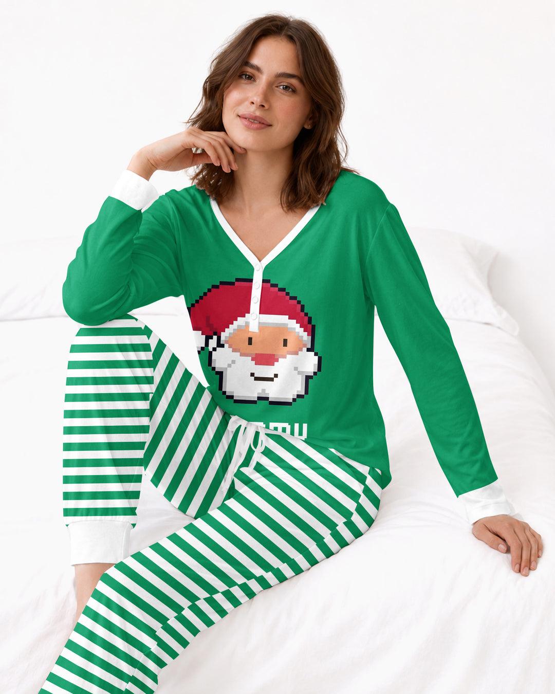 Merry Pixel Pals Bamboo Women Pajama Set
