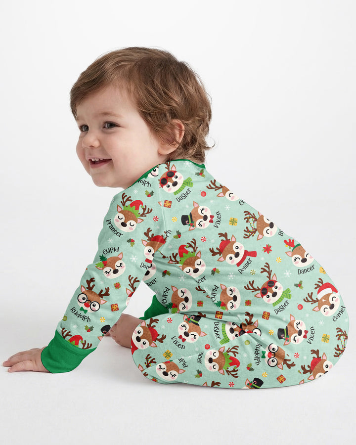 Christmas Reindeer Squad Bamboo Convertible Zippy