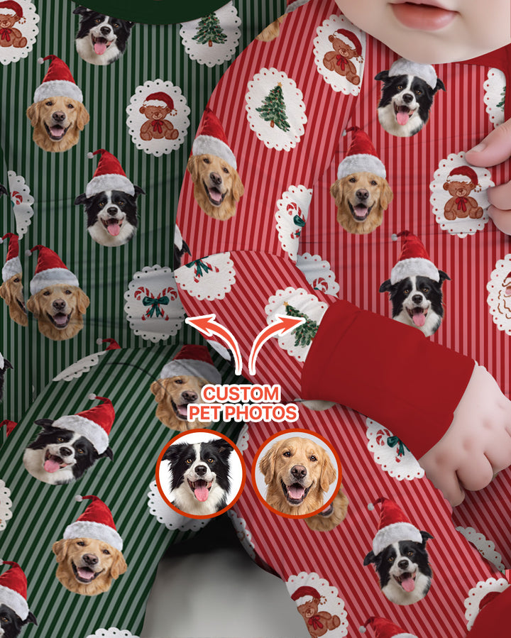 Custom Pet Face Christmas Cameo Bamboo Convertible Zippy