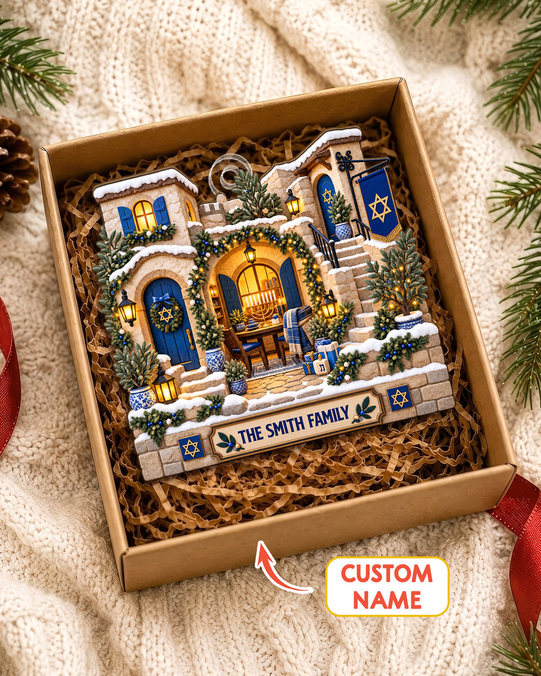 Happy Hanukkah - Personalized Acrylic Ornament