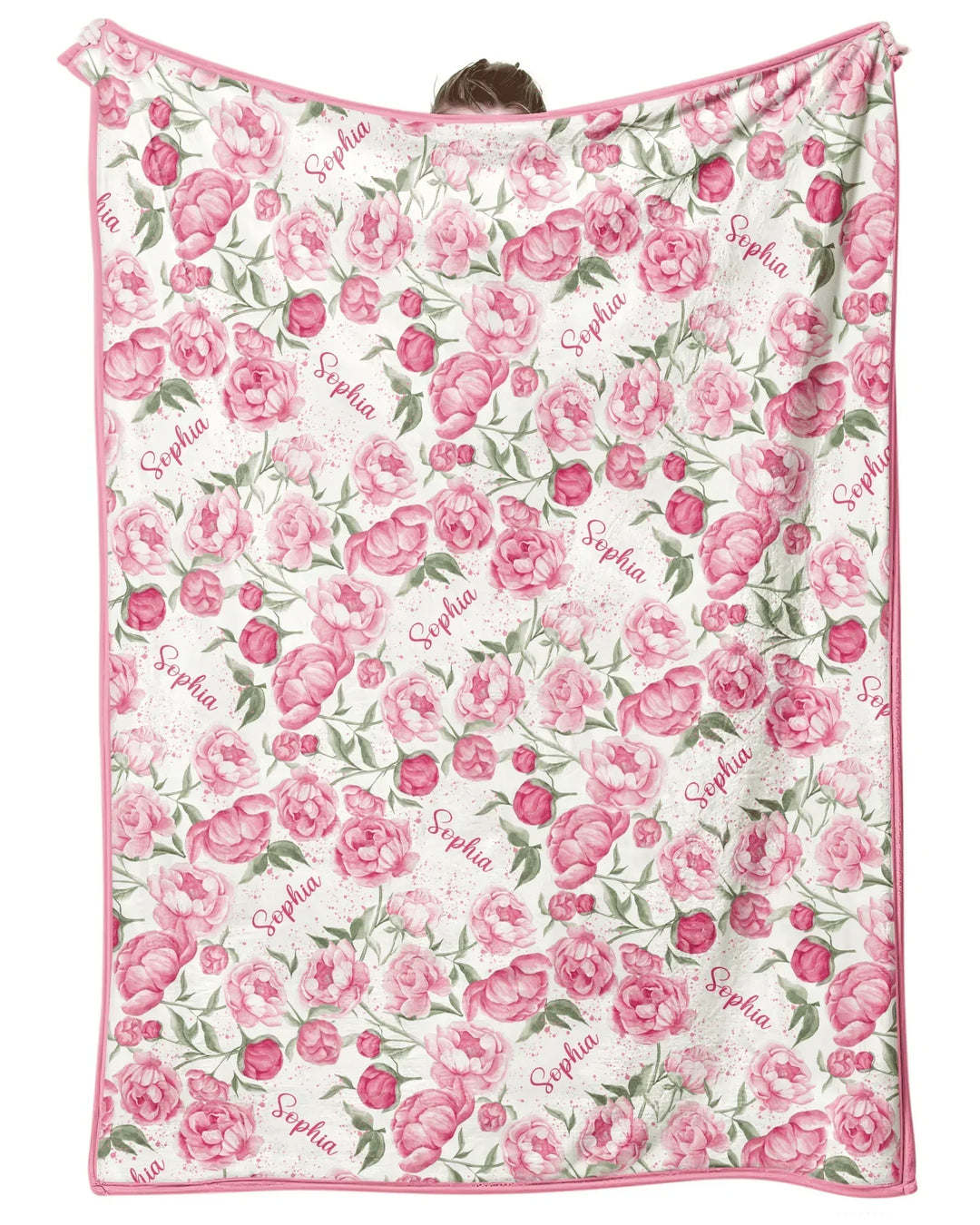 Custom Name Birth Month Flowers Bamboo Blanket