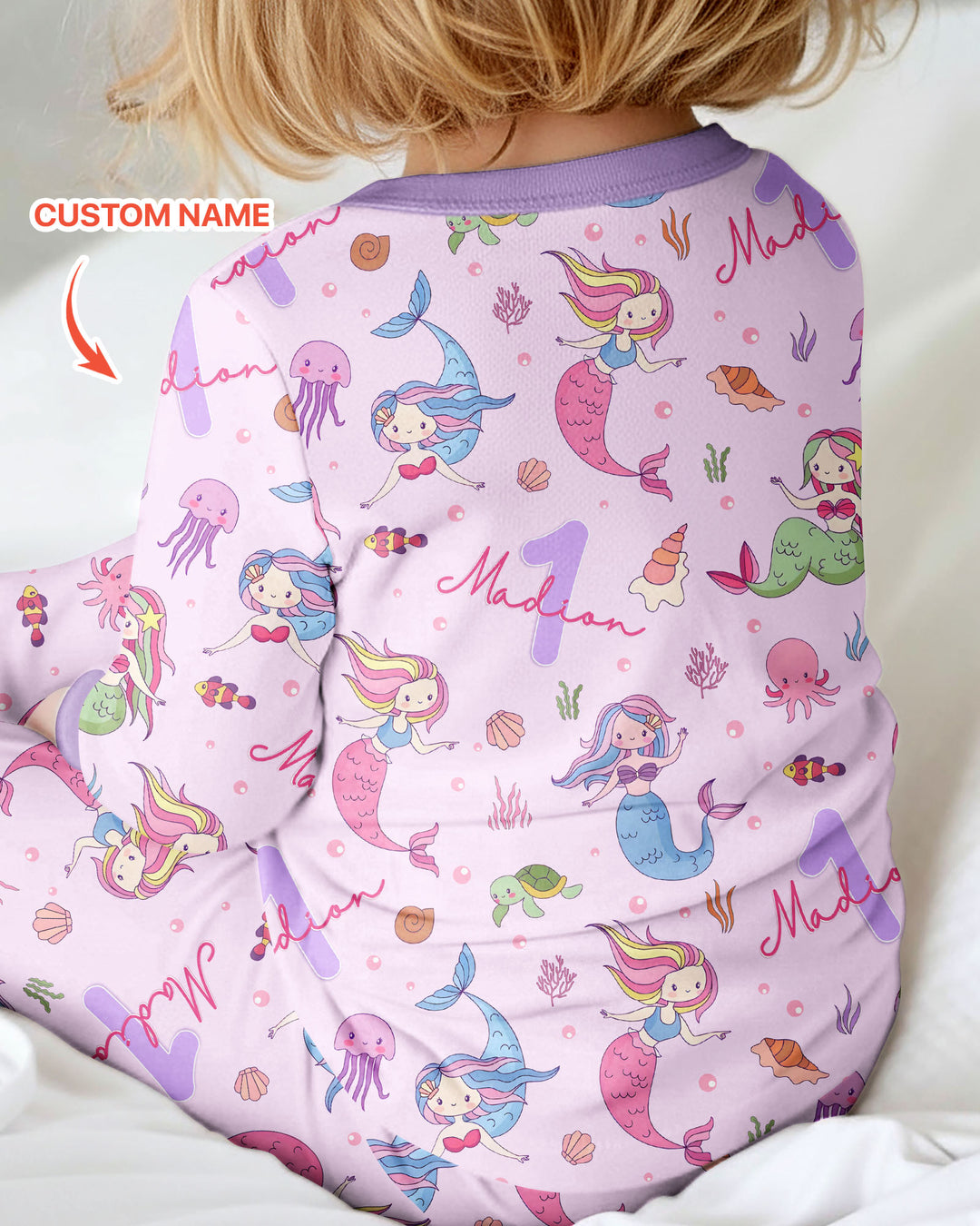 Custom Name Birthday Mermaid Bamboo Convertible Zippy