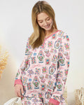 Chinoiserie Mahjong Mommy & Me Matching Bamboo Women Pajama Set