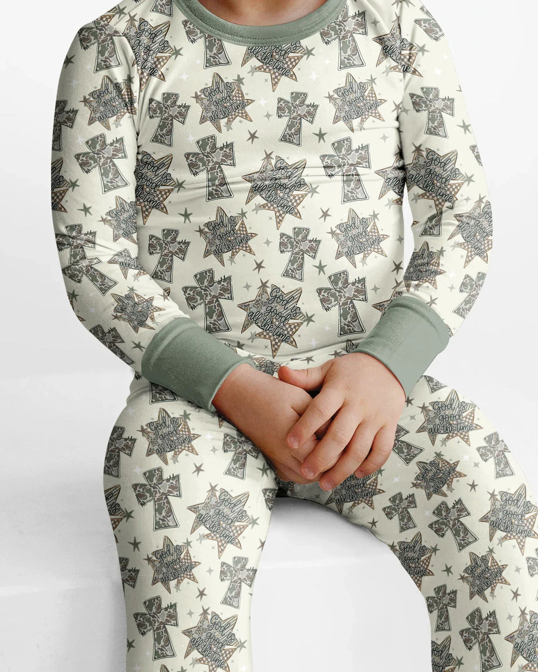 Template Bamboo Two Piece Long Sleeve Pyjamas Set
