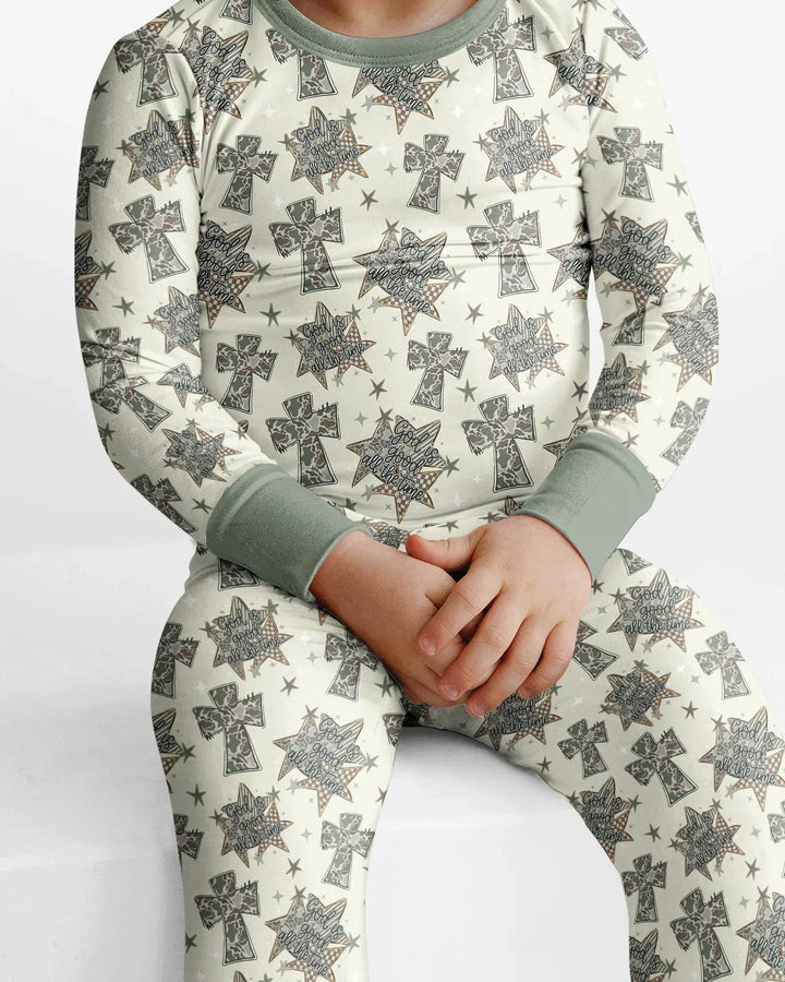 Template Bamboo Two Piece Long Sleeve Pyjamas Set