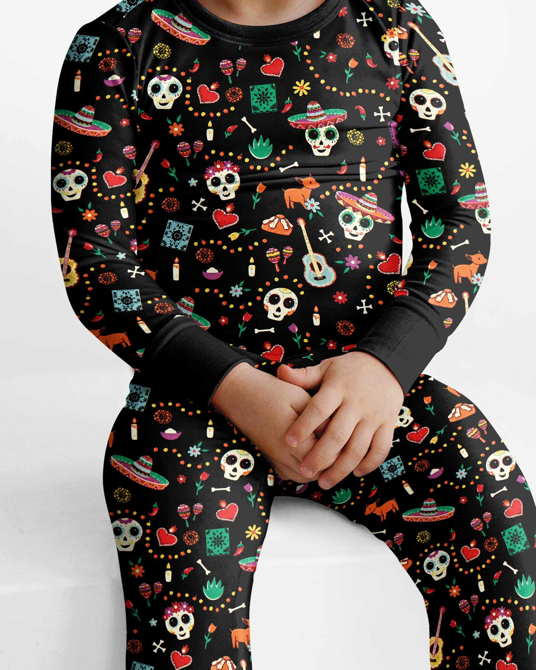 Day of the Dead Bamboo Two Piece Long Sleeve Pajama Set