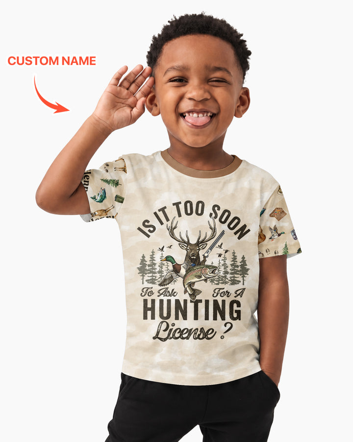 Personalized Funny Hunting Bamboo Crewneck T-Shirt