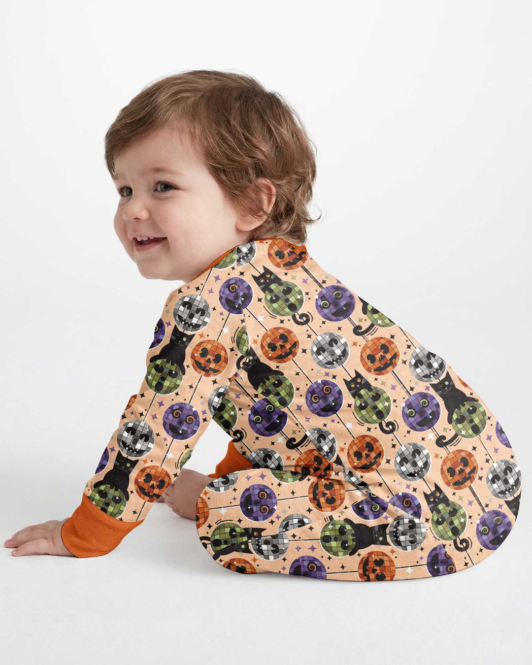 Groovy Halloween Disco Cat Bamboo Convertible Zippy