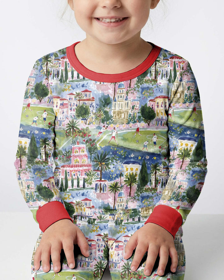 Soccer Tour 2026 Bamboo Two Piece Long Sleeve Pajama Set