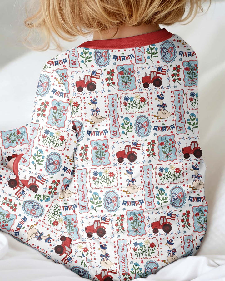 Patriotic USA Silly Goose Family Matching Bamboo Convertible Zippy
