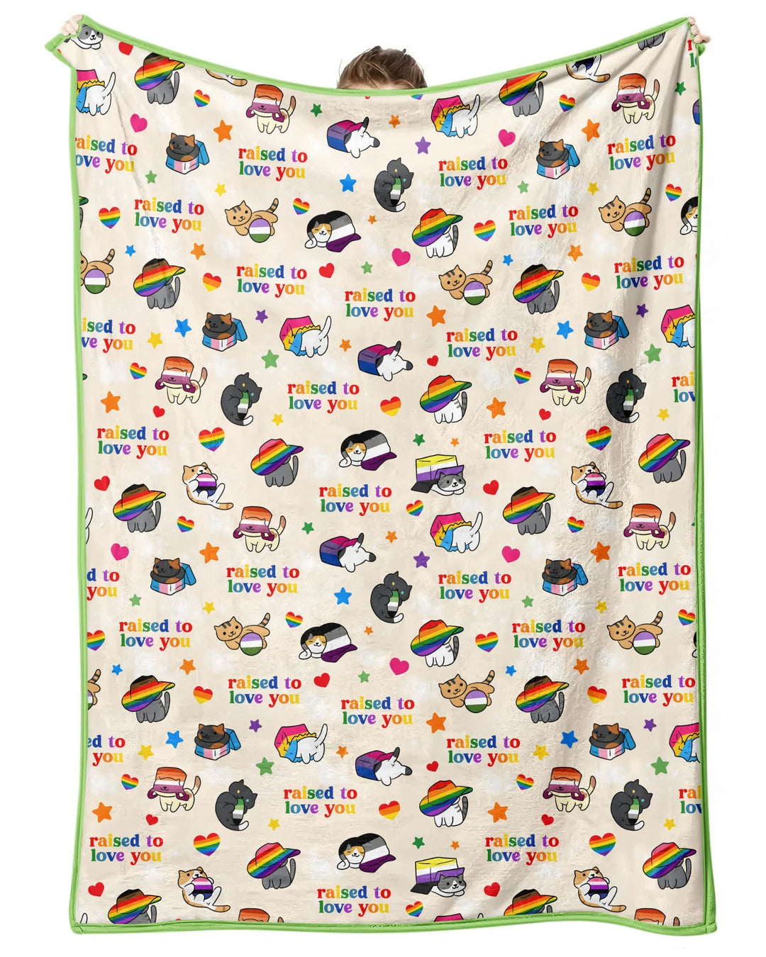 Rainbow Paws Family Matching Bamboo Blanket
