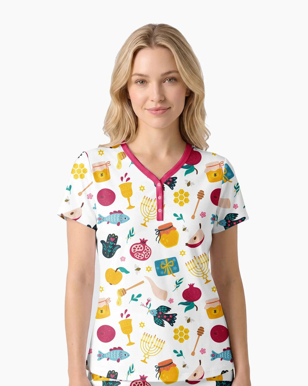 Shanah Tovah Party Bamboo Women Short Sleeve Short Pajama Set