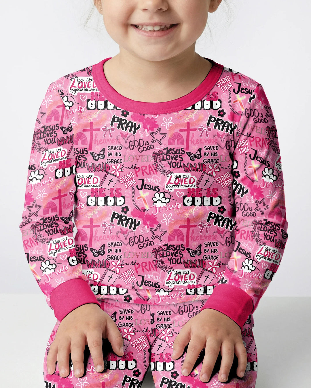 Template Bamboo Two Piece Long Sleeve Pyjamas Set