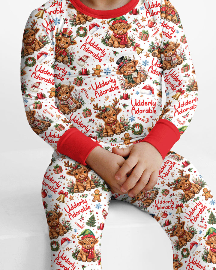 Udderly Adorable Bamboo Two Piece Long Sleeve Pajama Set