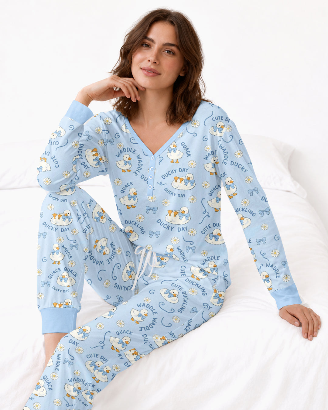 Happy Ducky Day Bamboo Women Pajama Set