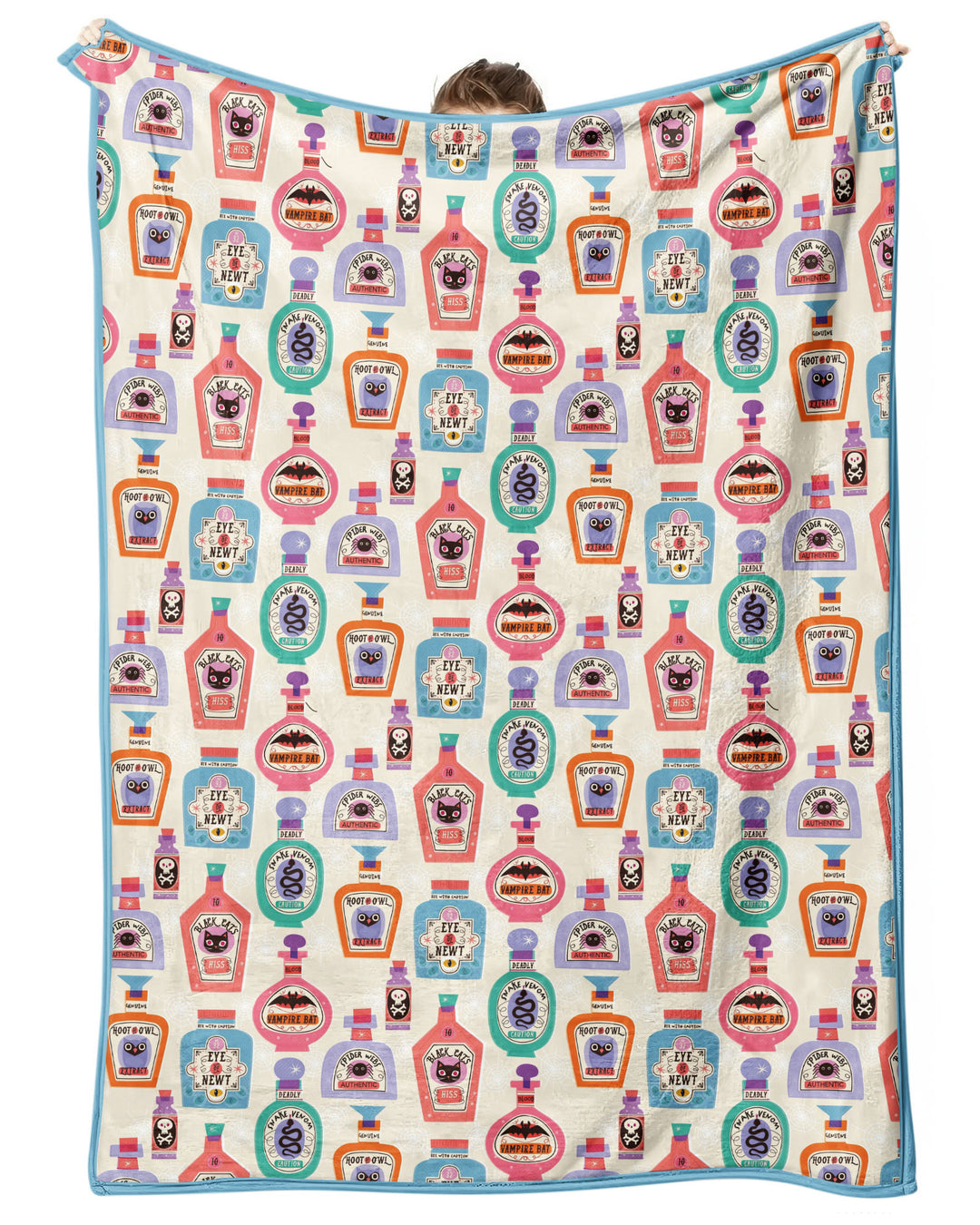 Retro Halloween Potions Bamboo Blanket