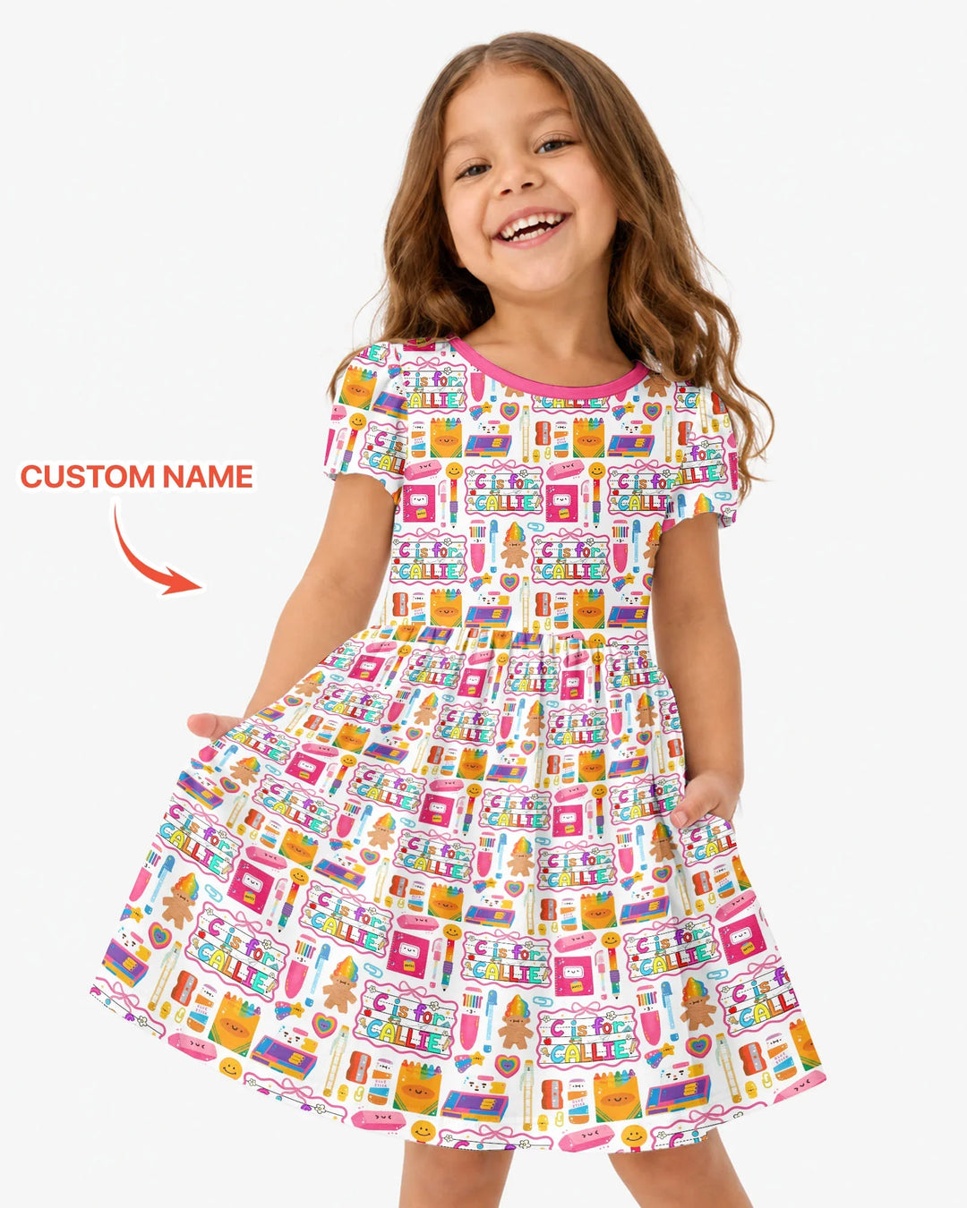 Custom Name Classroom Cuties Bamboo Twirl Dress