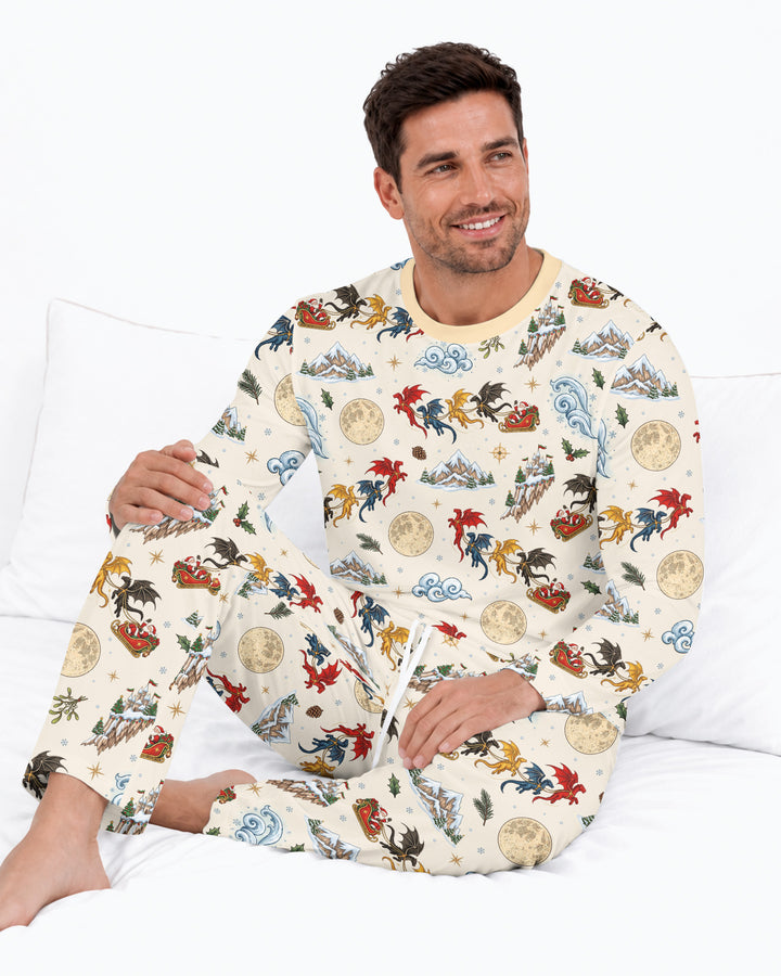 Fourth Wing Christmas Bamboo Men's Pajama Set