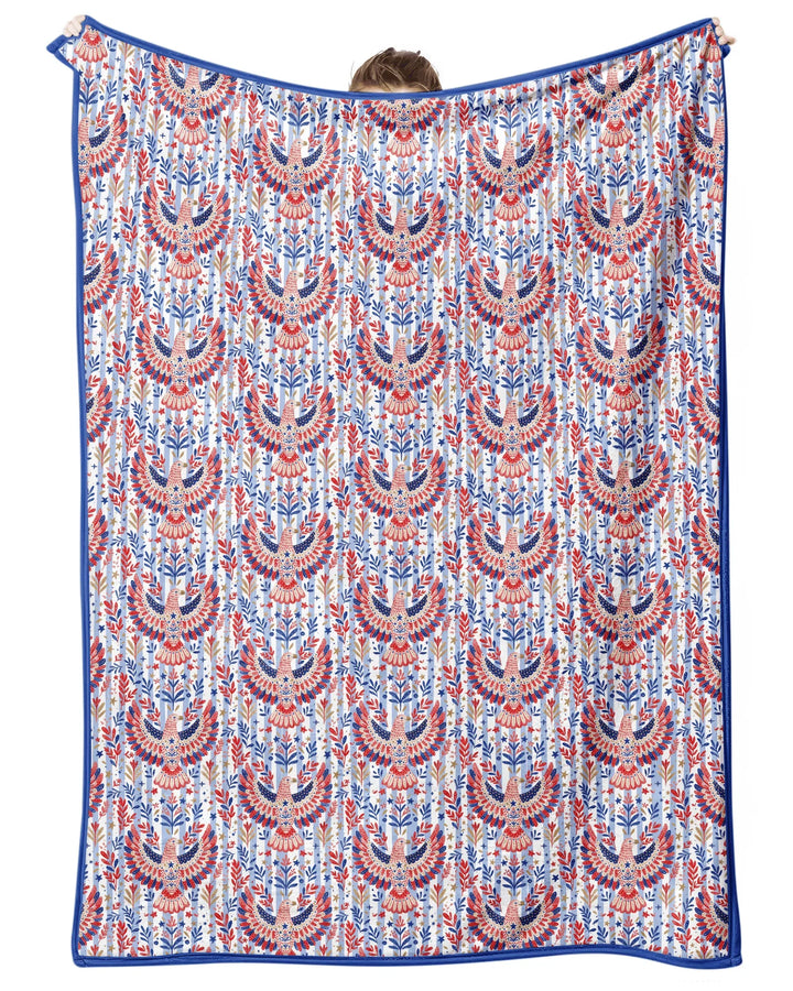 Patriotic Eagle Bamboo Blanket