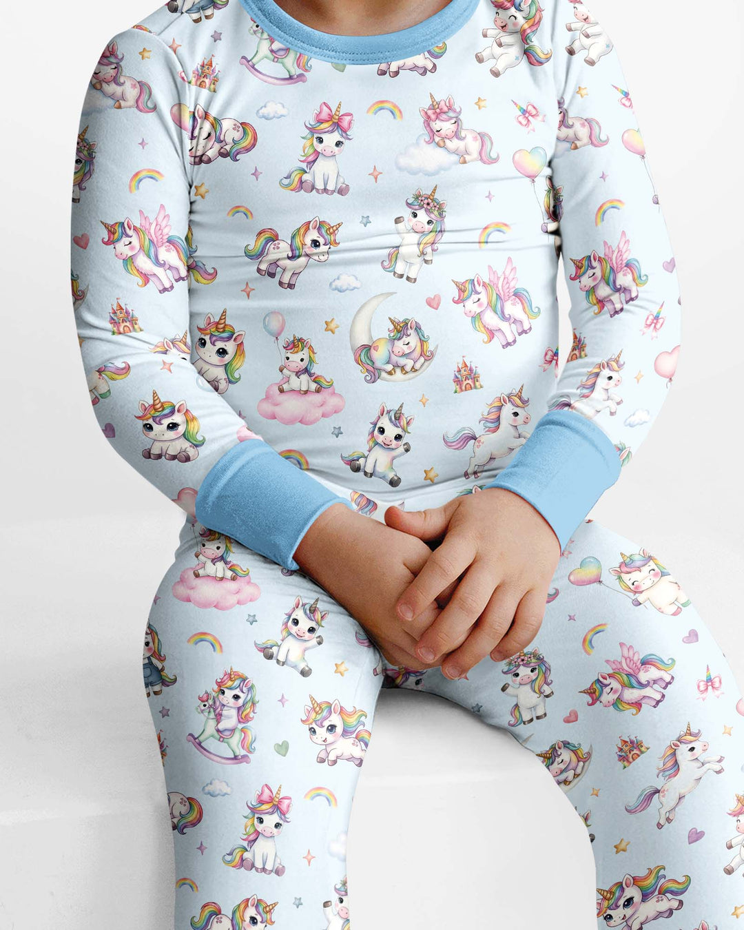 Kawaii Teddy Bamboo Two Piece Long Sleeve Pajama Set