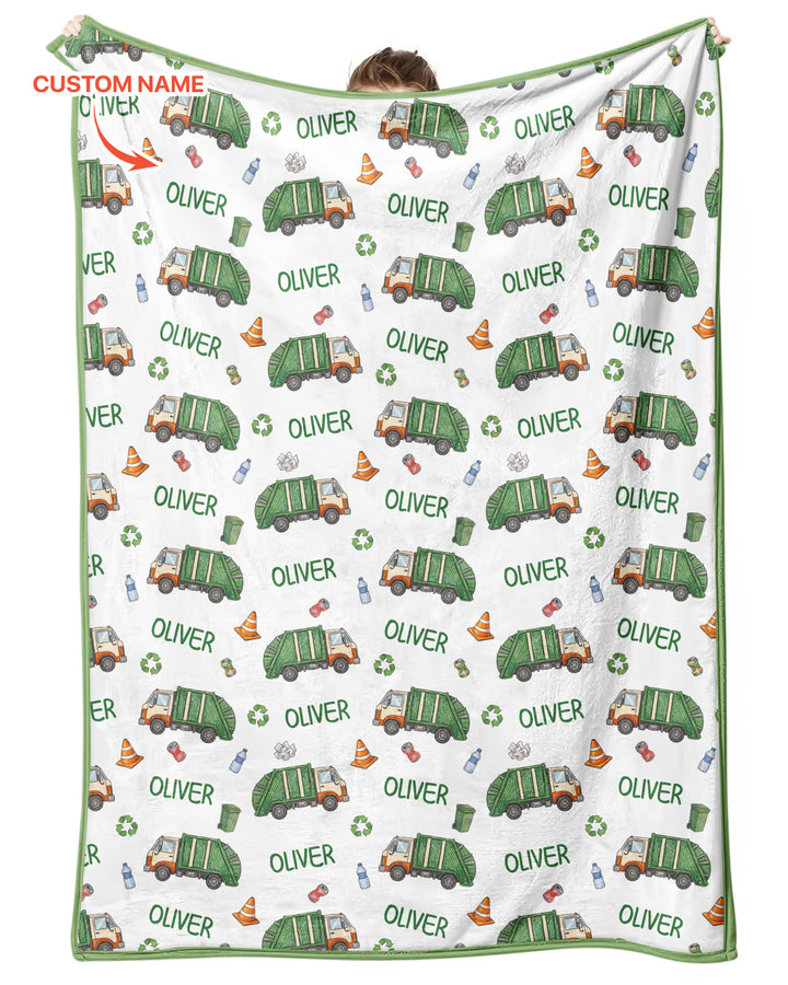 Custom Name Garbage Day Bamboo Blanket