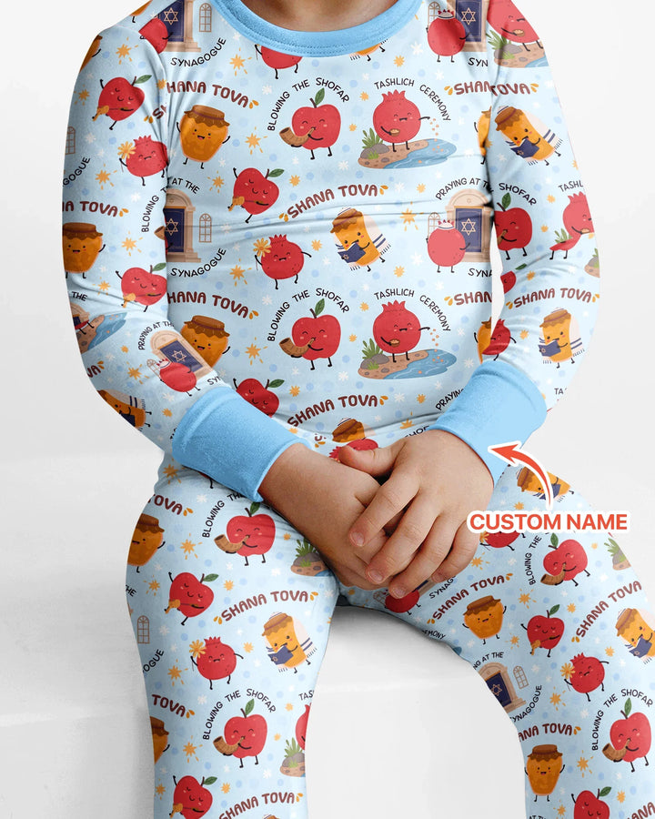 Template Bamboo Two Piece Long Sleeve Pyjamas Set