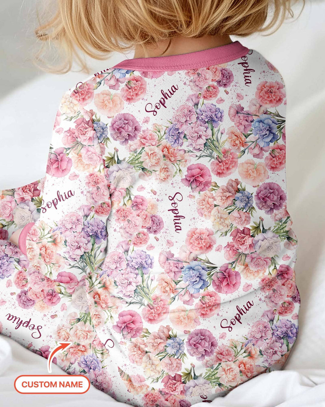 Custom Name Birth Month Flowers Bamboo Convertible Zippy