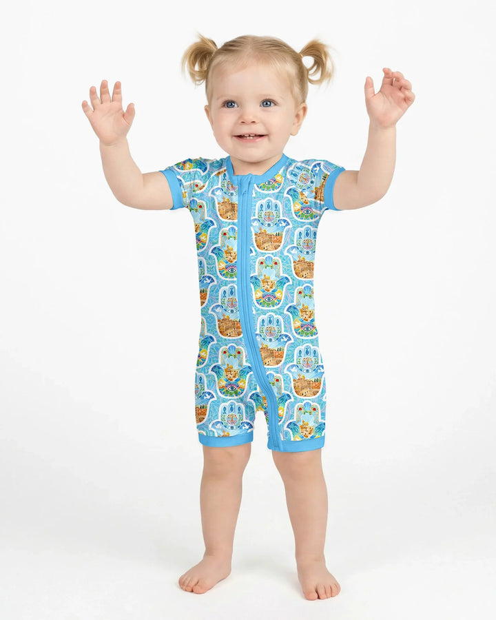 Hamsa Hand Bamboo Shorty Zippy