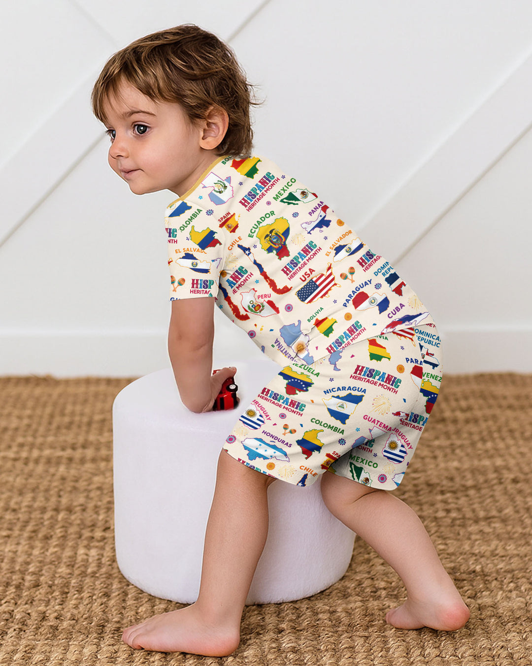 Template Bamboo Two Piece Short Sleeve Shorts Pyjamas Set