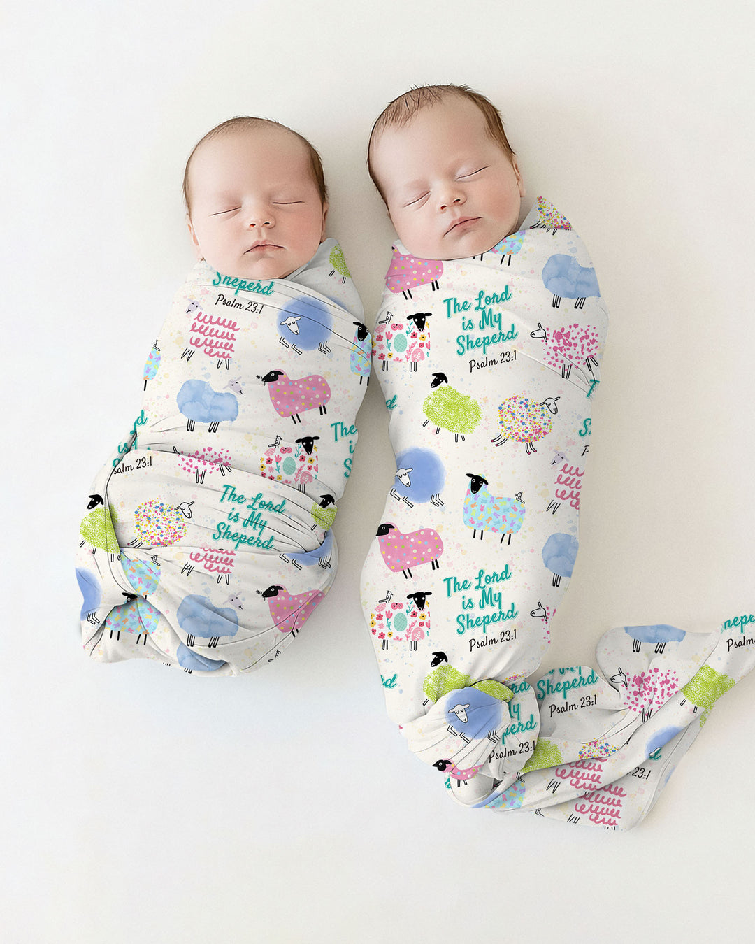 The Lord Is My Shepherd Psalm 23 Swaddle Blanket