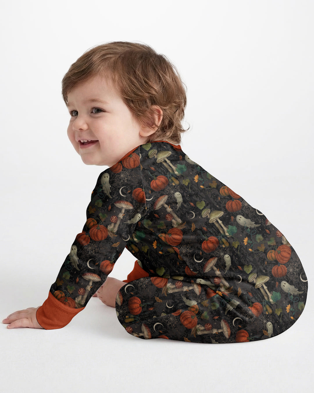 Spooky Cute Ghost Pumpkin Mushroom Halloween Bamboo Convertible Zippy