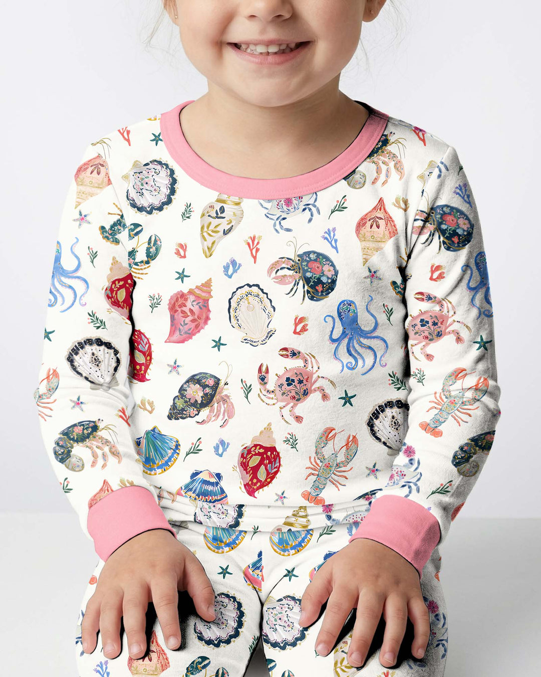 Preppy Coastal Bamboo Two Piece Long Sleeve Pajama Set