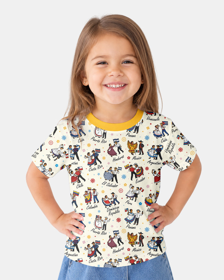 Hispanic Traditional Folkloric Dress Bamboo Crewneck T-Shirt