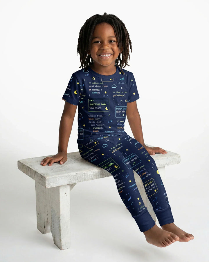 It Techy Job Matching Dad and Son Bamboo Two Piece Short Sleeve Pajama Set