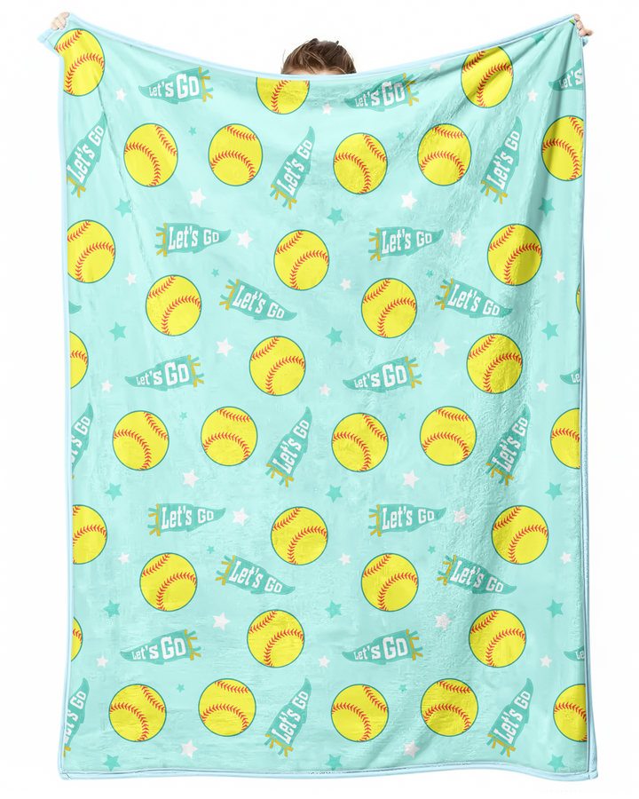 Softball Lovers Bamboo Blanket