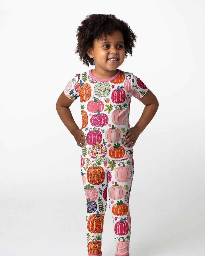 Pumpkin Patch Party Bamboo Two Piece Short Sleeve Pajama Set