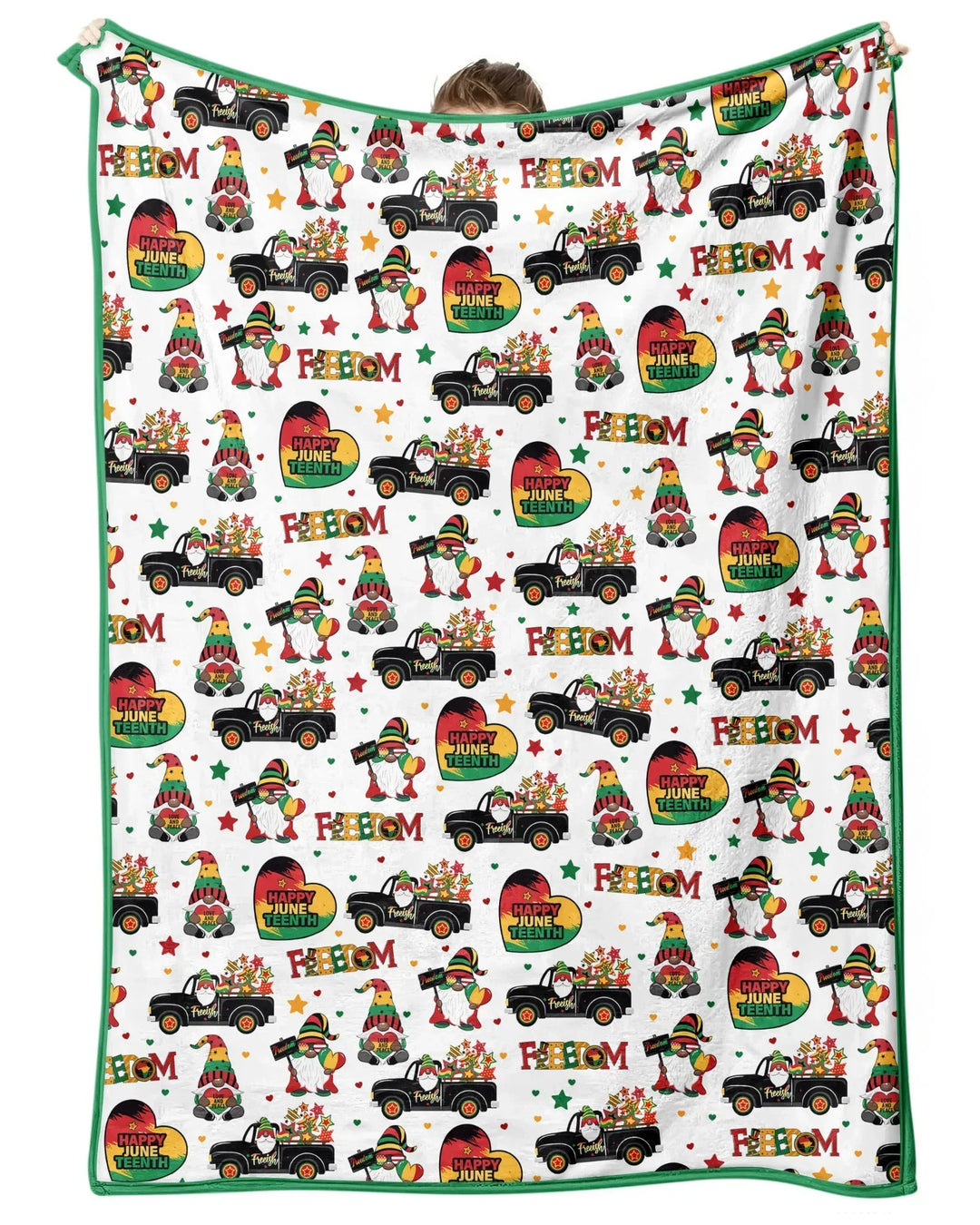 Gnome Happy Juneteenth Bamboo Blanket