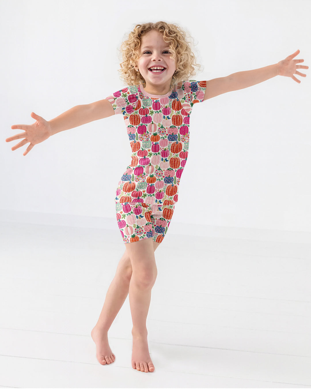 Pumpkin & Bloom Bamboo Two Piece Short Sleeve Shorts Pajama Set