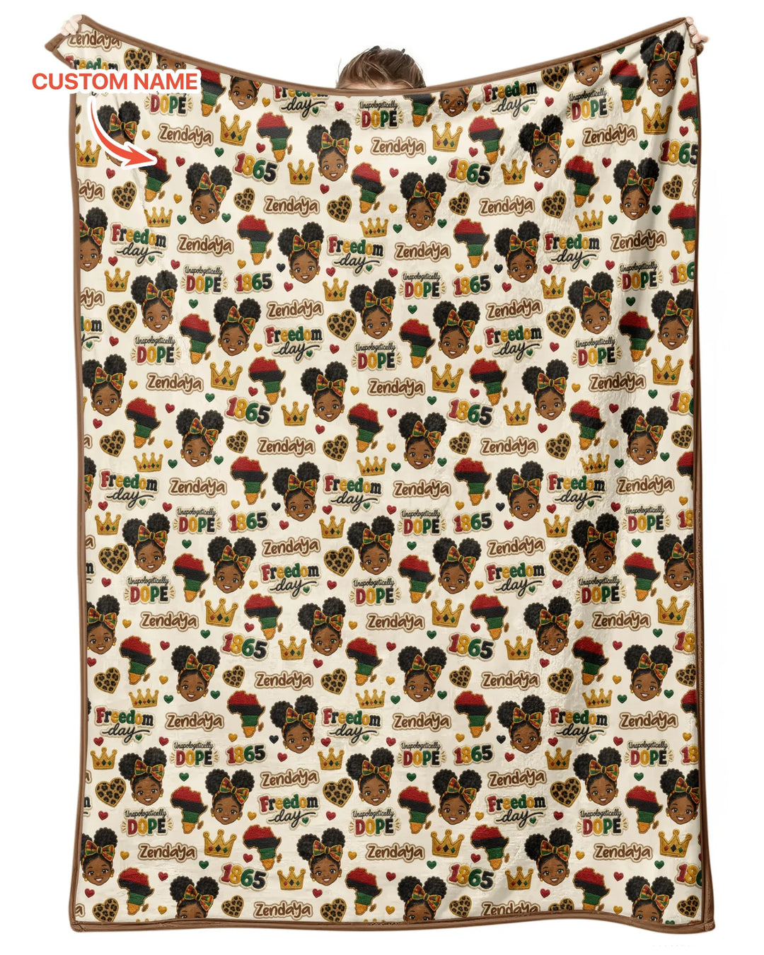 Custom Name Juneteenth Unapologetically Dope Bamboo Blanket