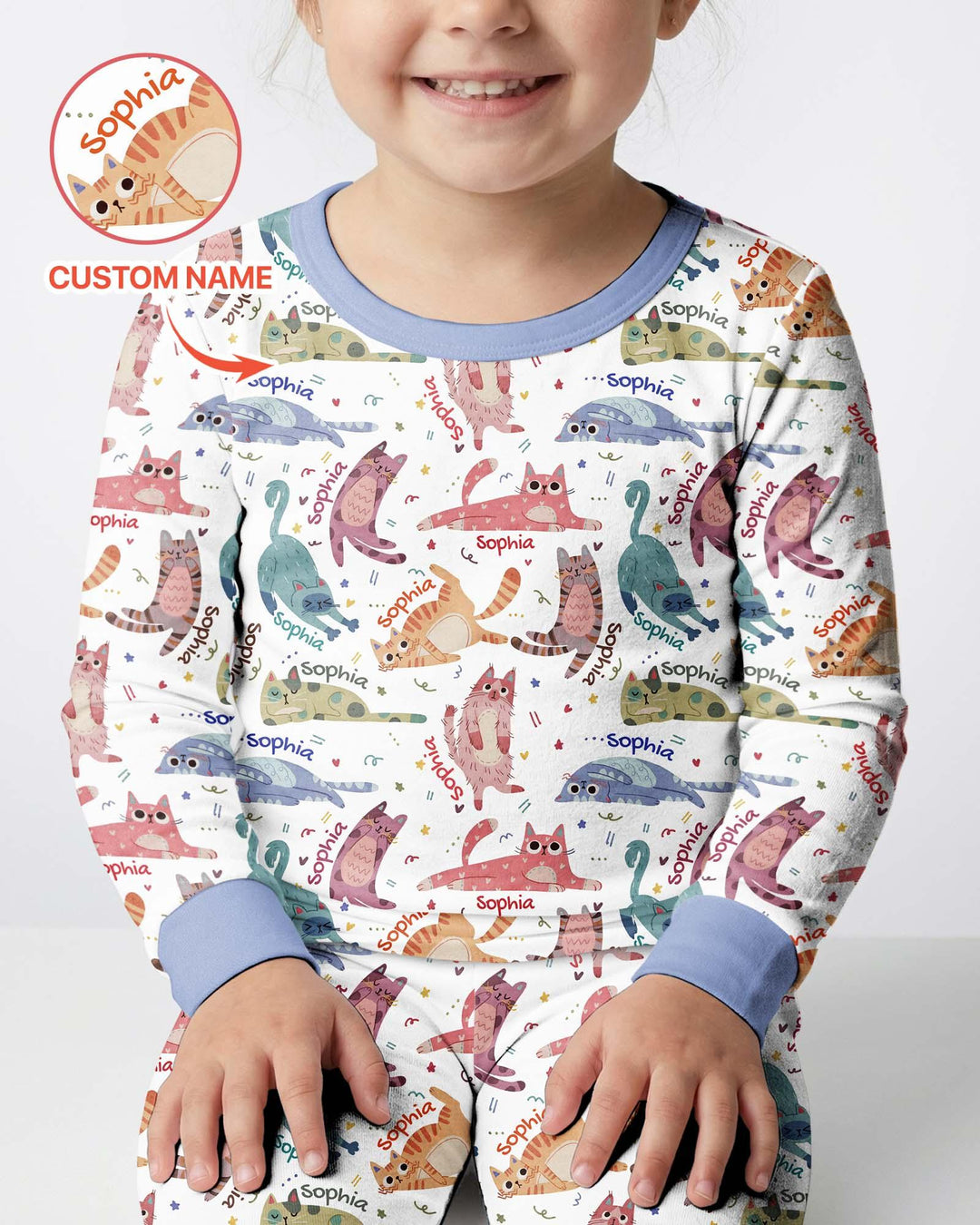 Cat Nap Crew Bamboo Two Piece Long Sleeve Pajama Set